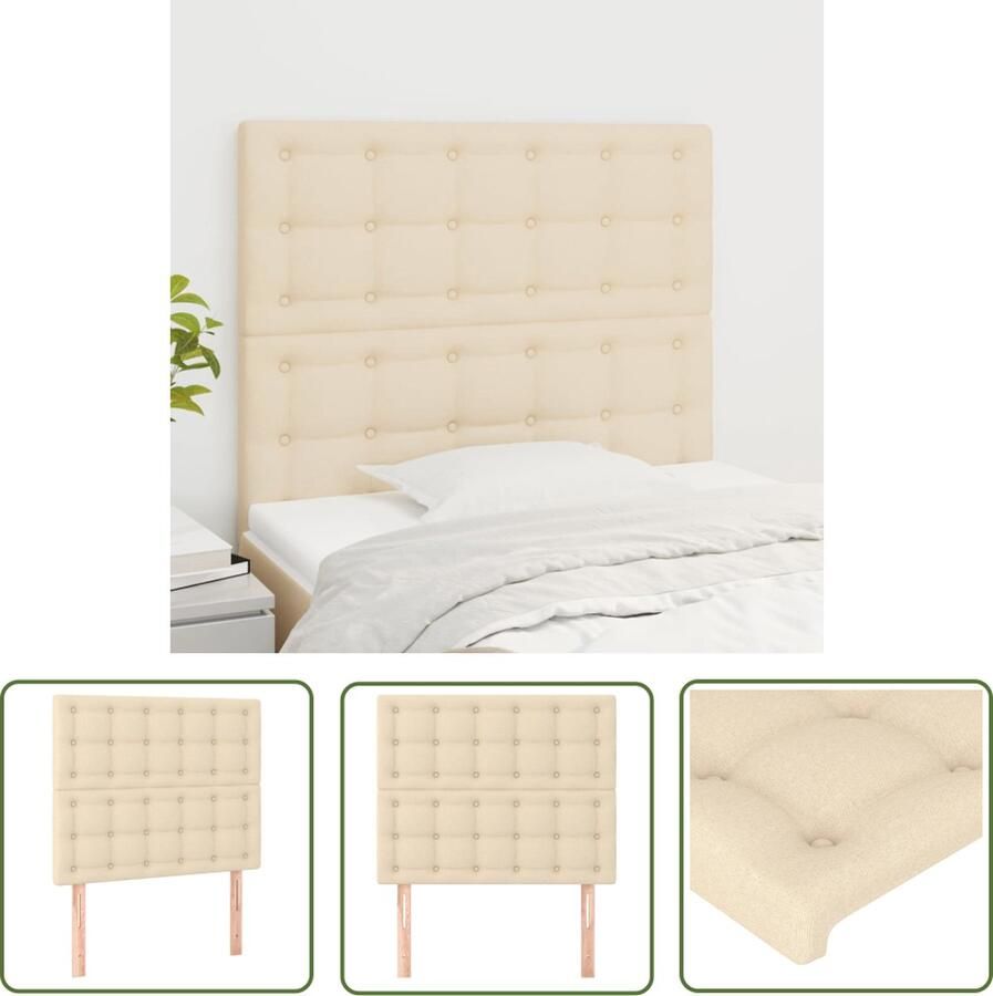 The Living Store Hoofdbord Klassiek Bedaccessoires 80x5x118 128 cm Crème Hoofd Bord Hoofdkussen Beddecoratie Klassiek Design Creme Kleur