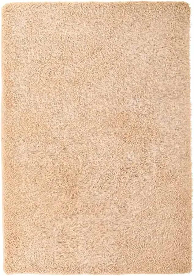 VidaXL Hoogpolig vloerkleed 120x170 cm polyester hoogpolig beige