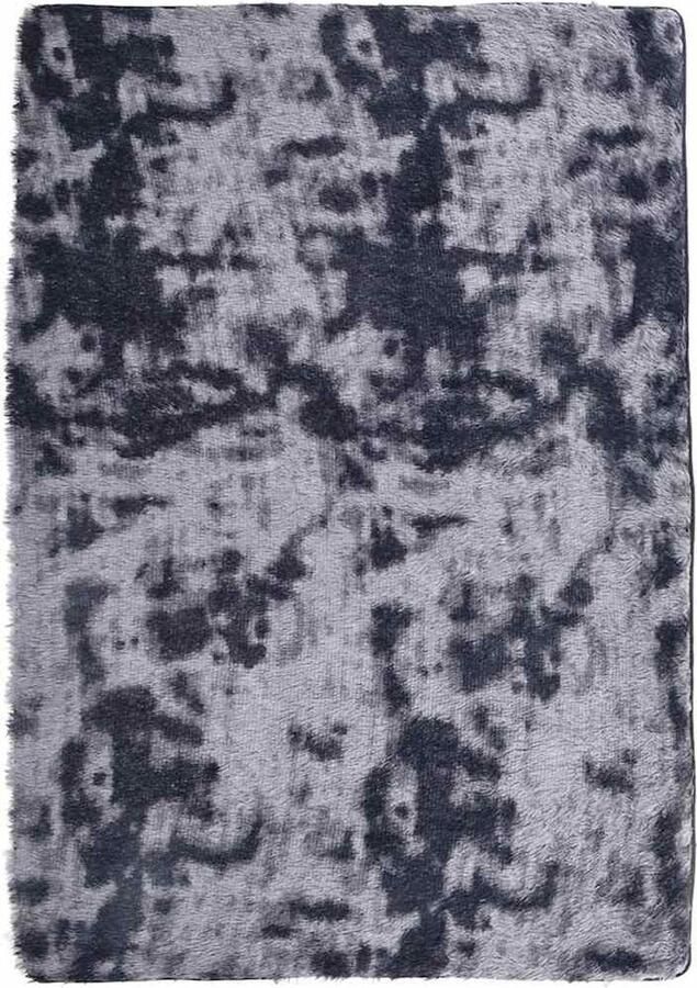 VidaXL Hoogpolig vloerkleed hoogpolig 120x170 cm polyester donkergrijs