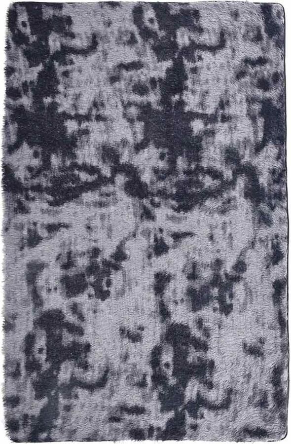 VidaXL Hoogpolig vloerkleed hoogpolig 130x200 cm polyester donkergrijs