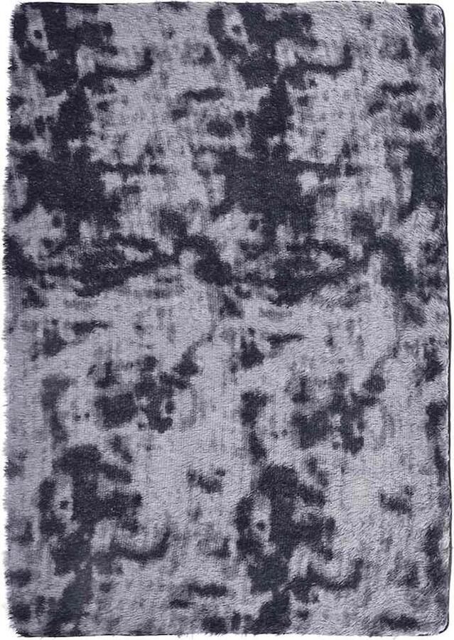VidaXL Hoogpolig vloerkleed hoogpolig 160x230 cm polyester donkergrijs