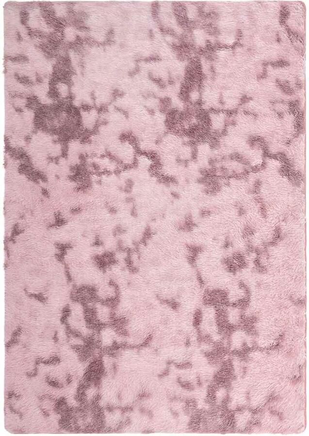 VidaXL Hoogpolig vloerkleed NAVARRA 160x230 cm polyester stoffig roze