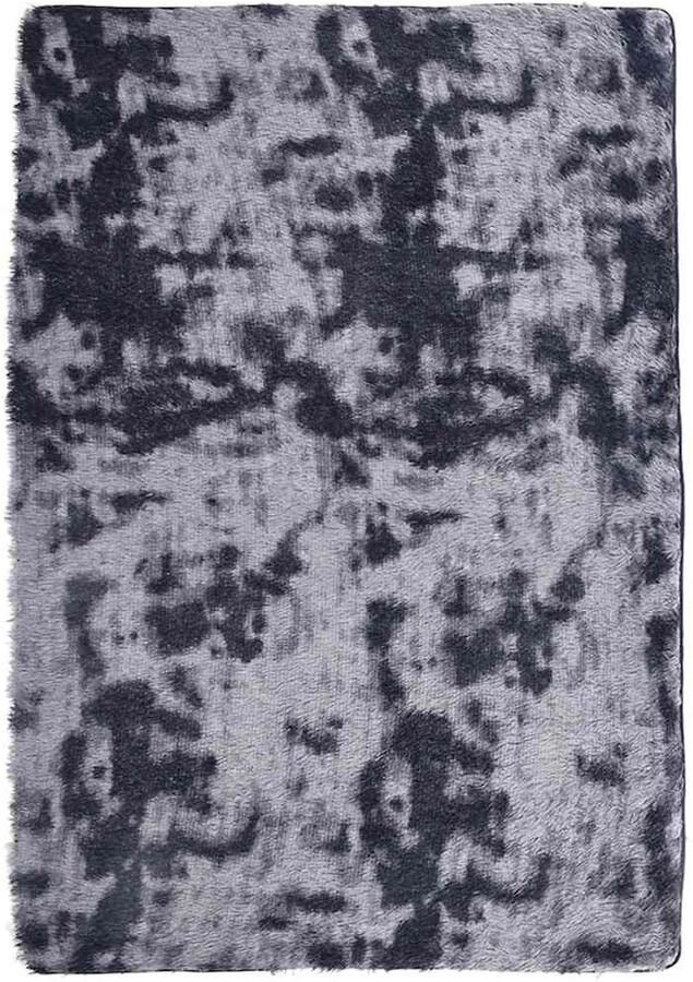 VidaXL Vloerkleed hoogpolig 200x290 cm polyester hoogpolig donkergrijs