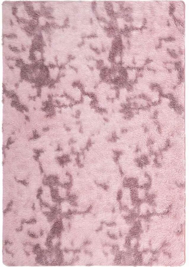 VidaXL Hoogpolig vloerkleed NAVARRA 200x290 cm polyester stoffig roze