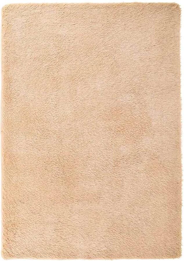 VidaXL Hoogpolig vloerkleed 240x340 cm polyester hoogpolig beige