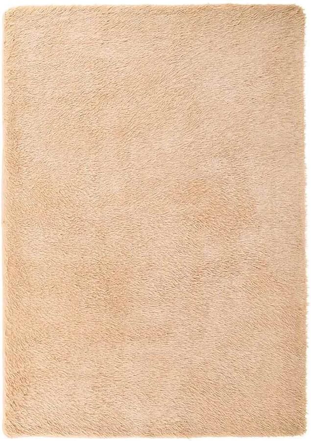 VidaXL Hoogpolig vloerkleed 240x340 cm polyester hoogpolig beige - Foto 1