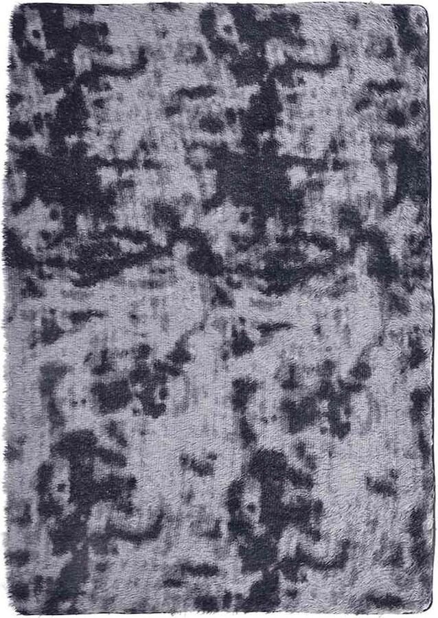 VidaXL Vloerkleed hoogpolig 240x340 cm polyester hoogpolig donkergrijs