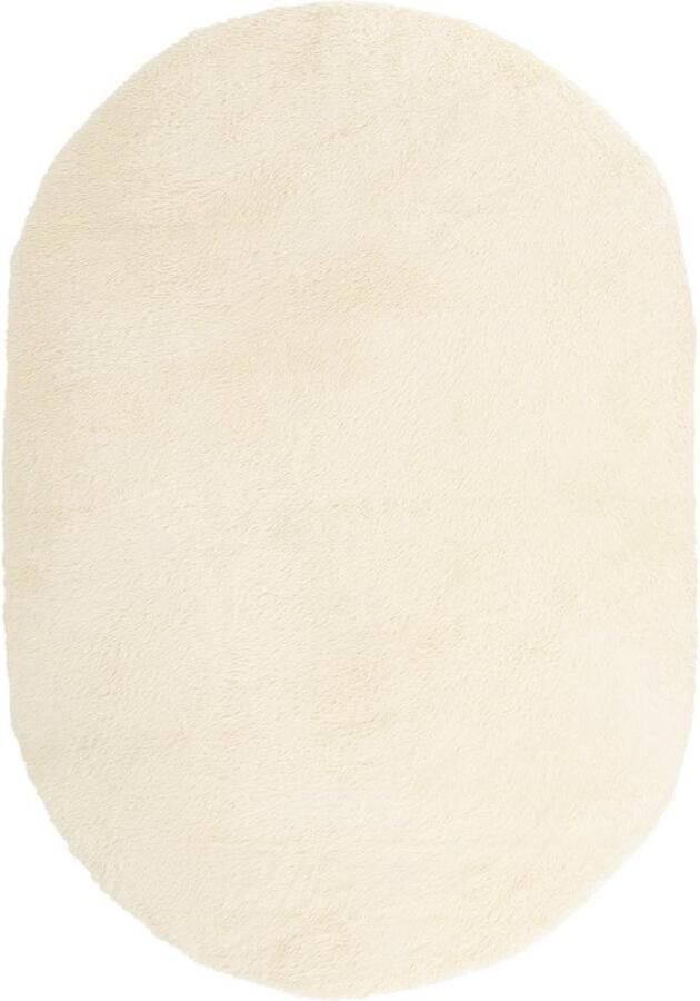 VidaXL Hoogpolig vloerkleed NAVARRA 300x200 cm polyester crèmekleurig