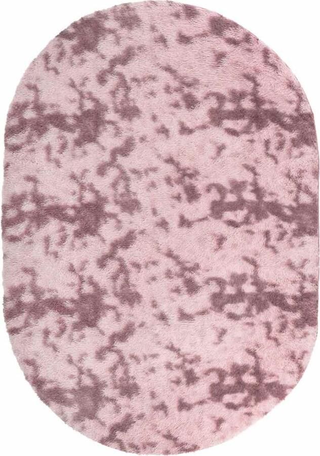VidaXL Hoogpolig vloerkleed NAVARRA 300x200 cm polyester stoffig roze