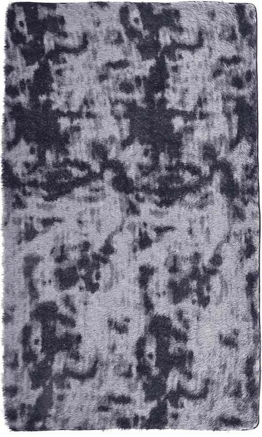 VidaXL Hoogpolig vloerkleed 60x100 cm polyester hoogpolig donkergrijs