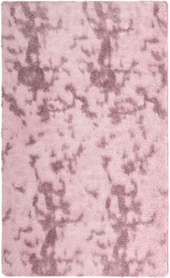VidaXL Hoogpolig vloerkleed NAVARRA 60x100 cm polyester stoffig roze