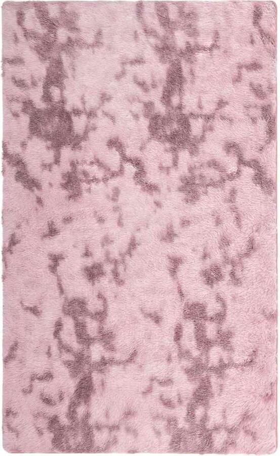 VidaXL Hoogpolig vloerkleed NAVARRA 80x150 cm polyester stoffig roze