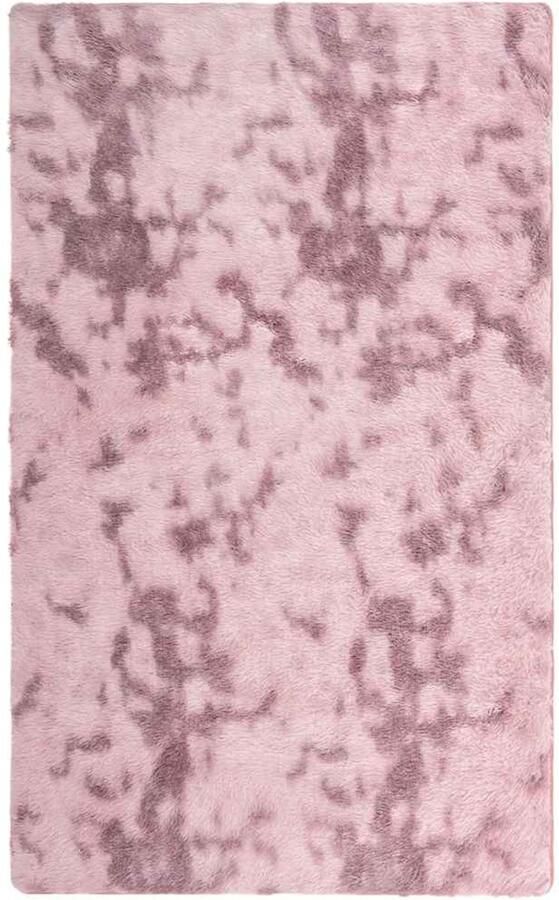 VidaXL Hoogpolig vloerkleed NAVARRA 80x150 cm polyester stoffig roze - Foto 2