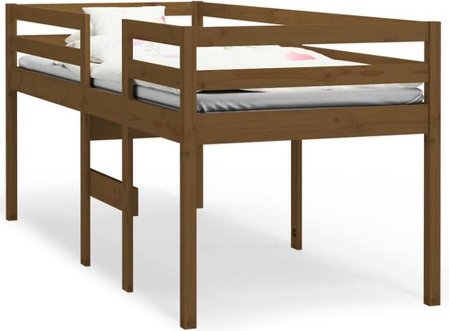 VidaXL -Hoogslaper-massief-grenenhout-honingbruin-75x190-cm - Foto 2