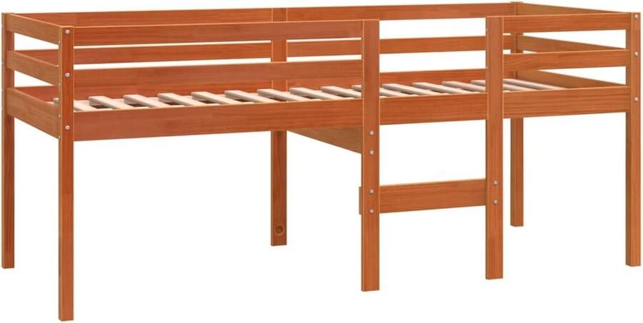 VidaXL -Hoogslaper-massief-grenenhout-wasbruin-75x190-cm - Foto 2