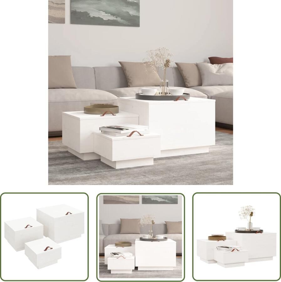 The Living Store Opbergboxen Massief grenenhout maten Handige deksel Brede toepassing Opslag Boxen Hout Opslag Grenenhouten Kast Opbergkisten Decoratieve Opbergdozen - Foto 2