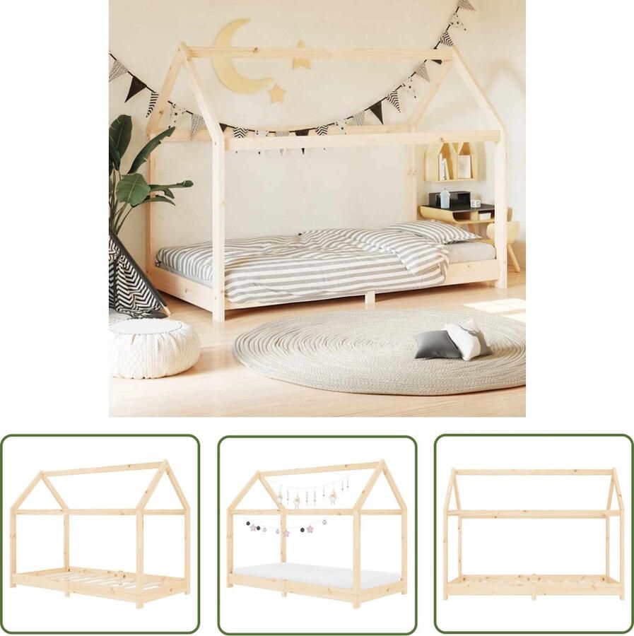 The Living Store Boomhut Bedframe 80x160 cm Massief Grenenhout Kinderbed Houten Bed Boomhut Bed Kids Bed Tweepersoons Bed - Foto 2