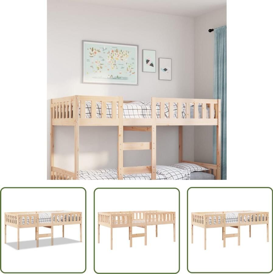 VidaXL Kinderbed zonder matras massief grenenhout 90x190 cm Kinderbed Houten Bed Kids Bed Baby Bed Kinderkamer