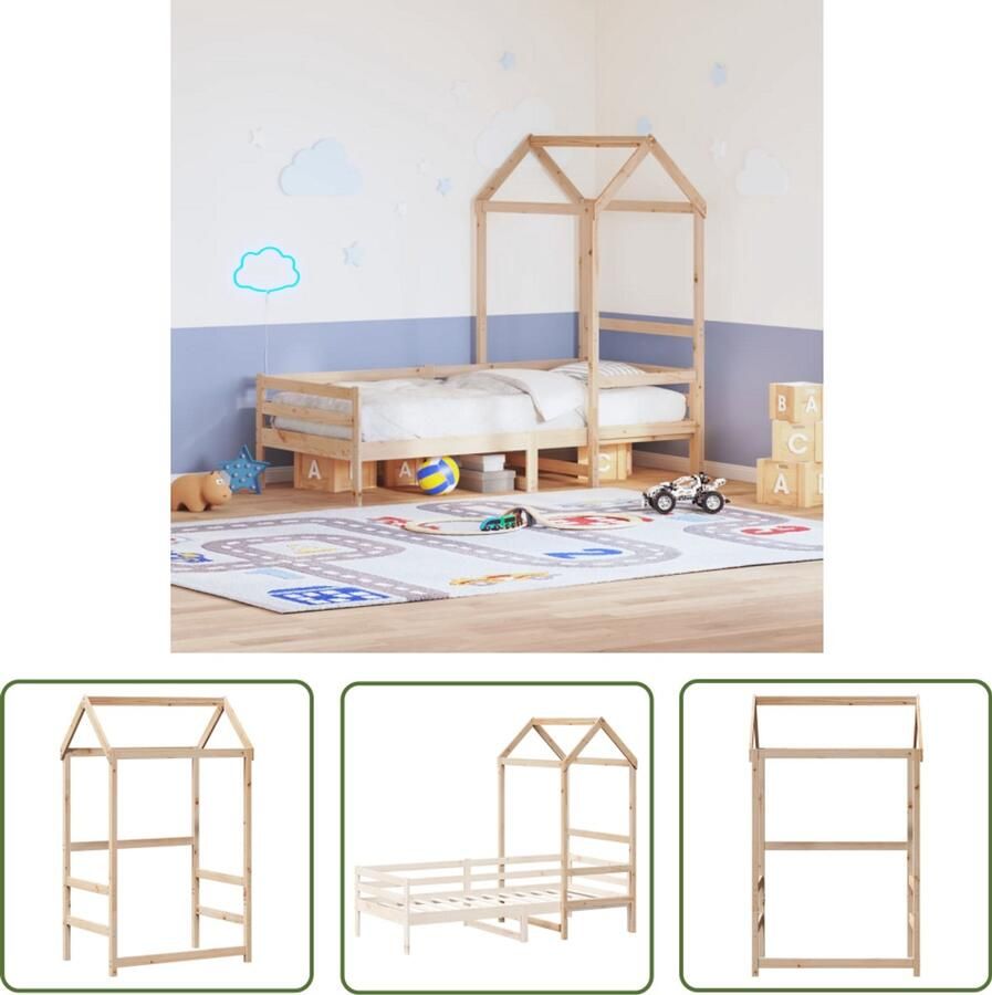 VidaXL Kinderbedhuisje 98x70x176 5 cm massief grenenhout Kinderbedhuisje Houten Bed Kindermeubilair Kids Kamer Decoratie Slaapruimte