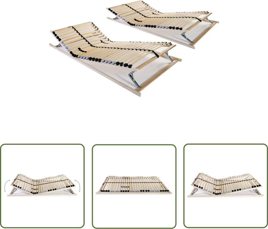 The Living Store Lattenbodem Massief beukenhout 195 x 90 x 9 cm Verstelbaar 28 latten Lattenbodem Houten Bedbodem Beukenhouten Bedbodem Verstelbare Bedbodem Boxspring Alternatief