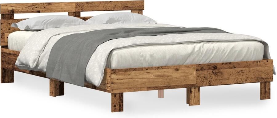 VidaXL Houten Bedframe Gerecycled Hout 150 x 200 cm Stevig en Sterk