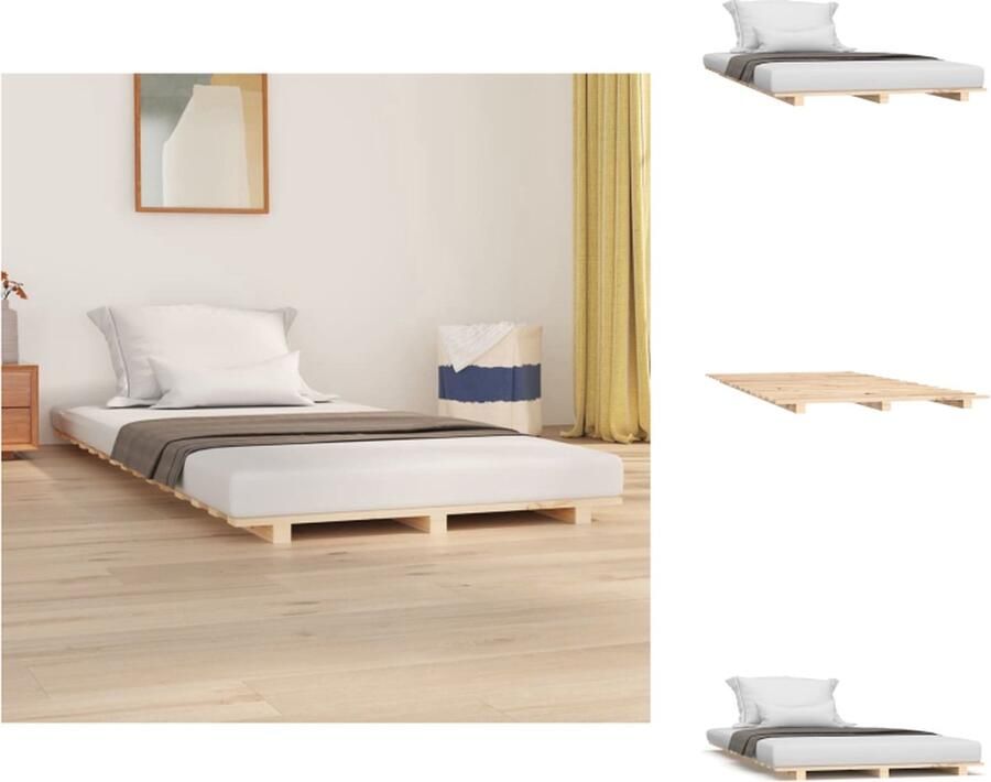 VidaXL Houten Bedframe Massief Grenenhout Bedframe 190 x 75 cm Stabiel en Stevig Bed - Foto 2
