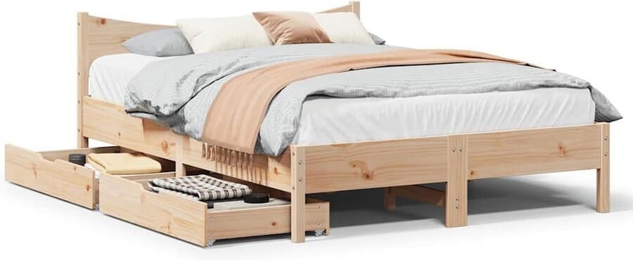 VidaXL Houten Bedframe met Lades 140x200 cm