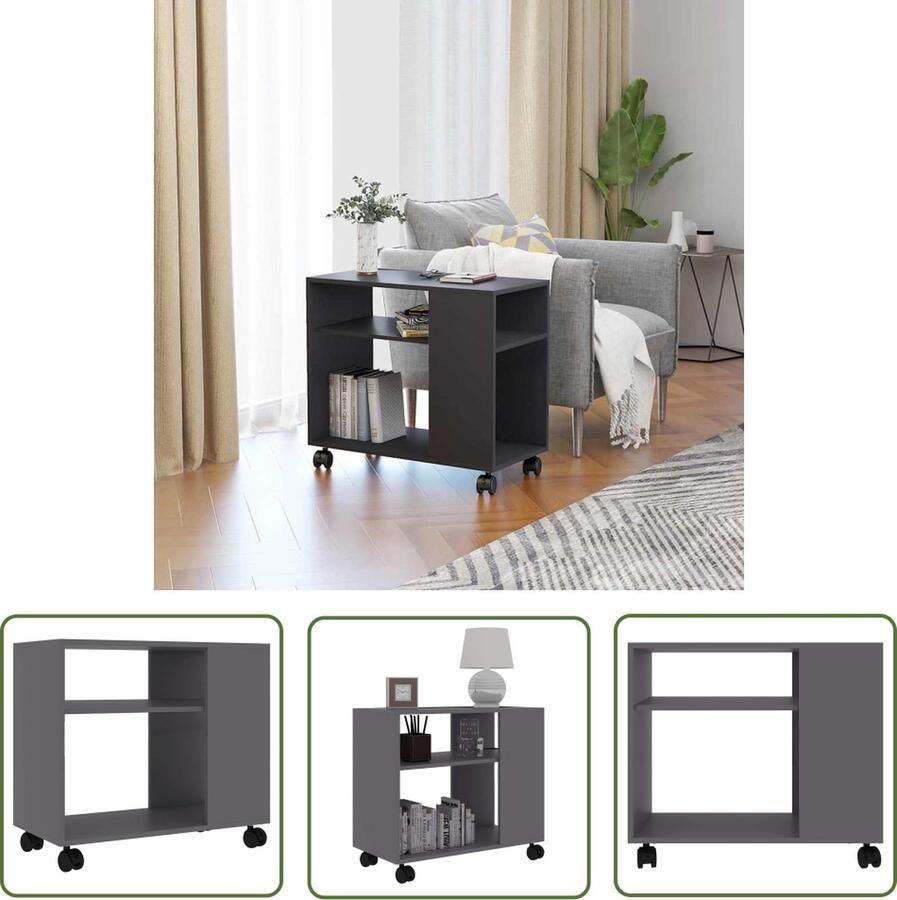 The Living Store Bijzettafel Bewerkt Hout 70 x 35 x 55 cm Grijs Bijzettafel Houten Bijzet Tafel Sidetable Kleine Tafel Woontrends