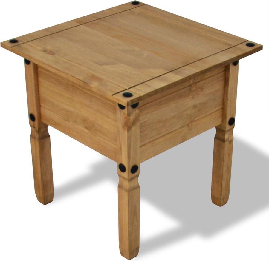 VidaXL Houten Bijzettafel Corona Stijl 53 5x53 5x55cm Bijzettafel Corona Stijl Mexicaanse Meubels Houten Bijzet Tafels Grenshouth Meubilair Vintage Meubels