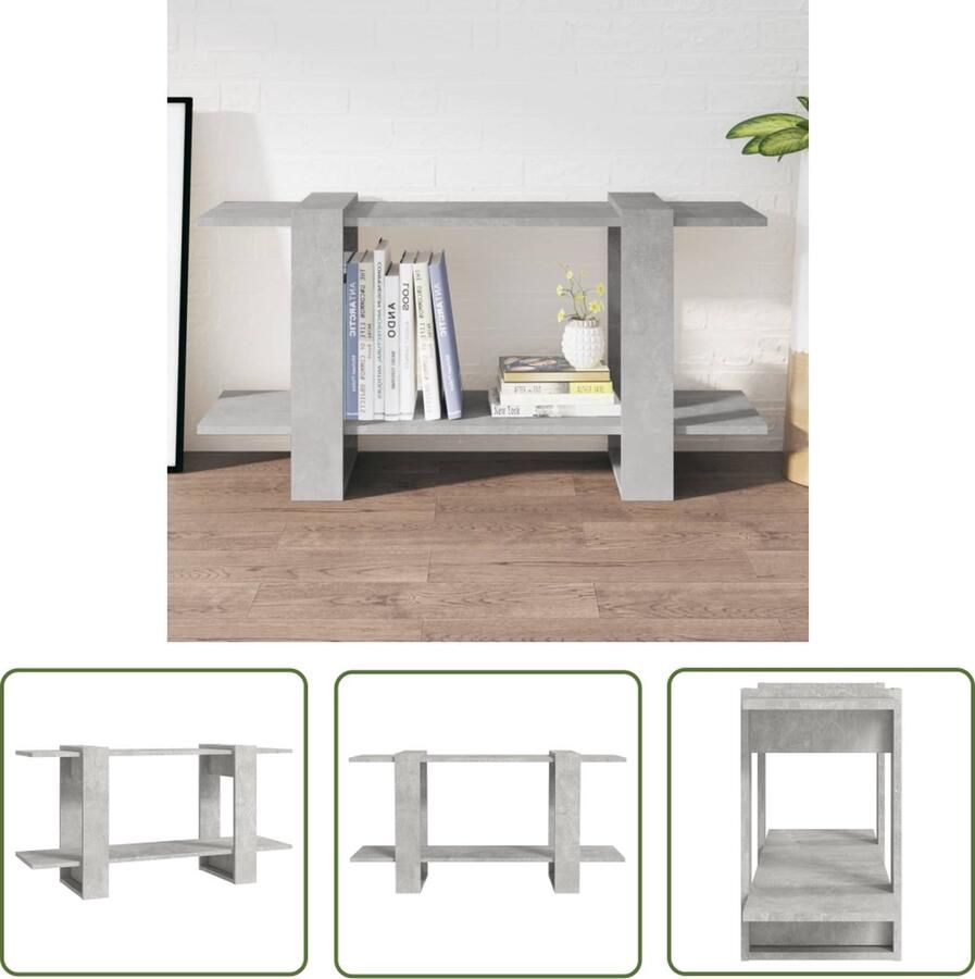 The Living Store Boekenkast betongrijs 100 x 30 x 51 cm montage vereist Boekenkast Houten Boekenkast Grijze Boekenkast Betonnen Boekenkast Boekenplank - Foto 2
