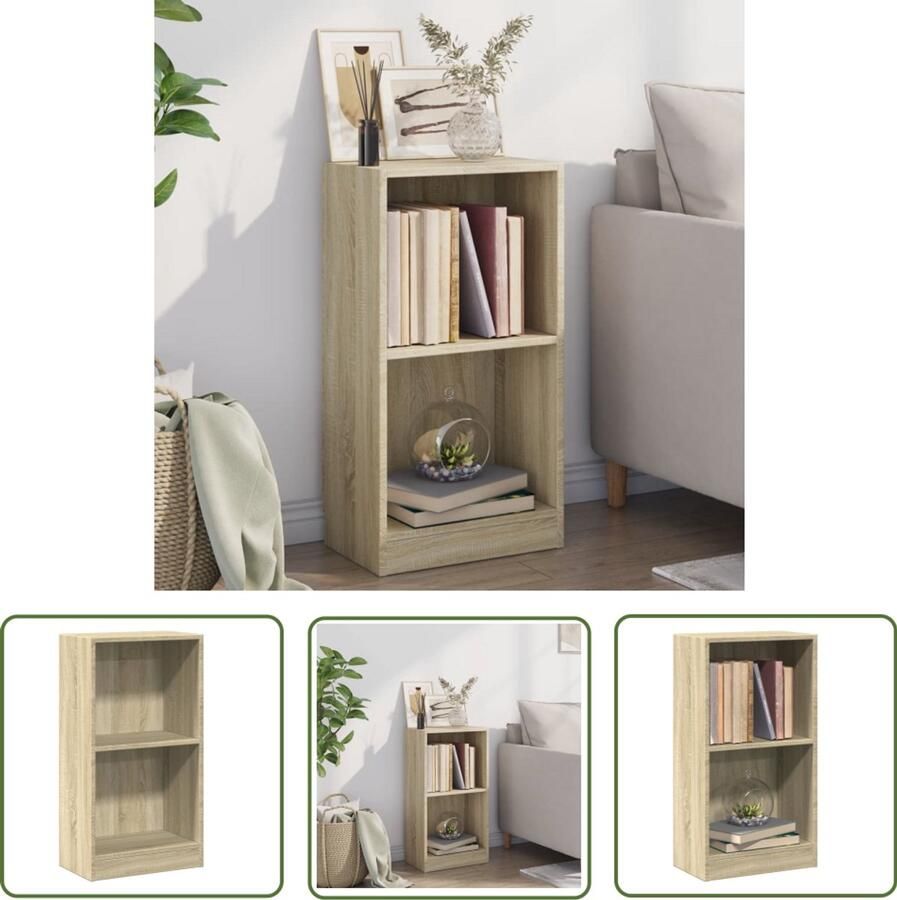 The Living Store Boekenkast 40x24x75 cm bewerkt hout sonoma eikenkleurig Boekenkast Houten Boekenkast Boekenplank Salontafel Tv Tafel