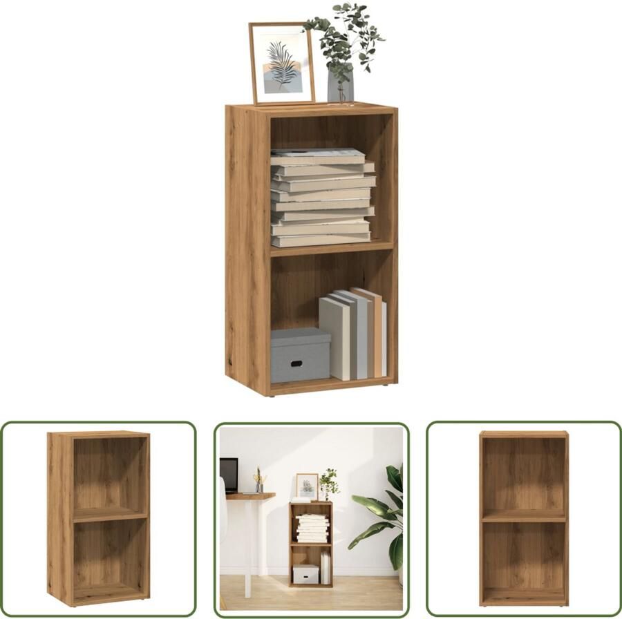 The Living Store Boekenkast 40x30x77 cm bewerkt hout artisanaal eikenkleurig Boekenkast Houten Boekenkast Opbergkast Bibliotheekkast Livingroom Furniture