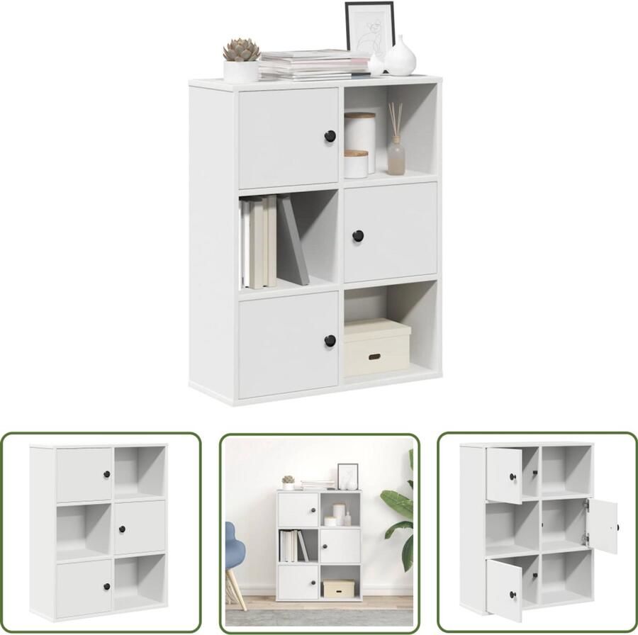 The Living Store Boekenkast 60x24x76 5 cm bewerkt hout wit Boekenkast Houten Boekenkast Wit Boekenkast Opbergkast Bibliotheekkast