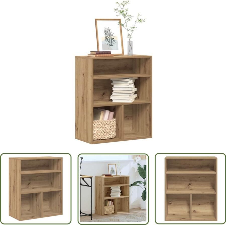 VidaXL Boekenkast 60x30x71 5 cm bewerkt hout artisanaal eikenkleur Boekenkast Houten Boekenkast Bibliotheekkast Opslagruimte Livingroom Furniture