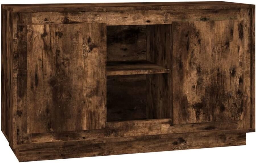 The Living Store Dressoir 102x35x60 cm bewerkt hout gerookt eikenkleurig Dressoir Houten Dressoir Vintage Dressoir Landelijk Dressoir Salontafel - Foto 2