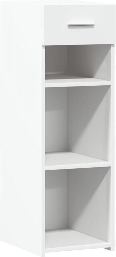 The Living Store Dressoir 30x42 5x93 cm bewerkt hout wit Dressoir Scandinavisch Design Houten Dressoir Wit Dressoir Opbergkast - Foto 2