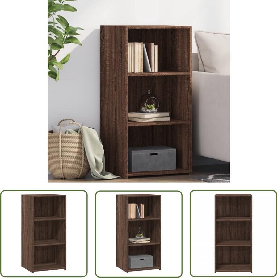 VidaXL Dressoir 45x41x93 cm bewerkt hout bruin eikenkleurig Dressoir Houten Dressoir Bruine Dressoir Vintage Dressoir Scandinavisch Dressoir