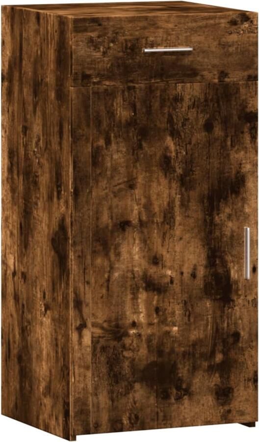 The Living Store Dressoir 45x42 5x93 cm bewerkt hout gerookt eikenkleurig Dressoir Houten Dressoir Vintage Dressoir Landelijk Dressoir Badkamermeubilair - Foto 2