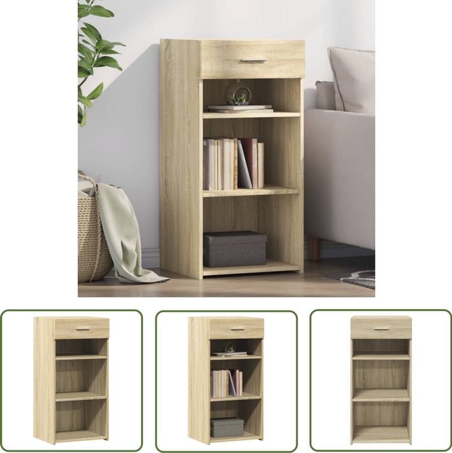 VidaXL Dressoir 45x42 5x93 cm bewerkt hout sonoma eikenkleurig Dressoir Houten Dressoir Bruine Dressoir Scandinavisch Dressoir Vintage Dressoir