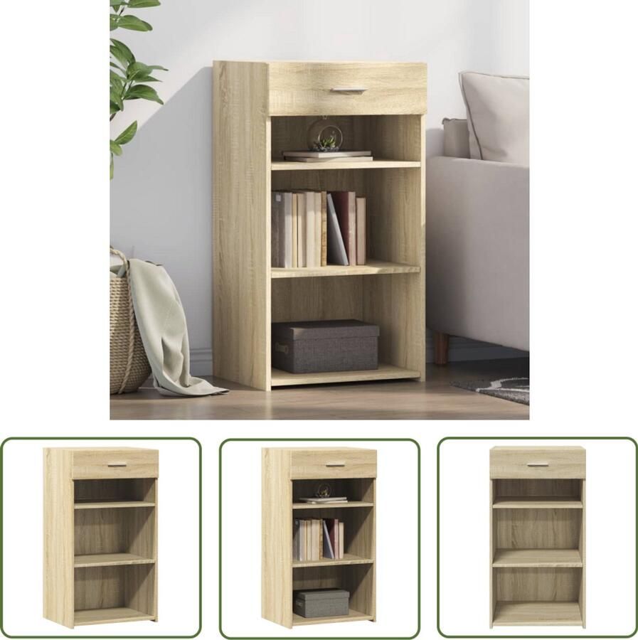 VidaXL Dressoir 50x42 5x93 cm bewerkt hout sonoma eikenkleurig Dressoir Houten Dressoir Bruine Dressoir Scandinavisch Dressoir Vintage Dressoir