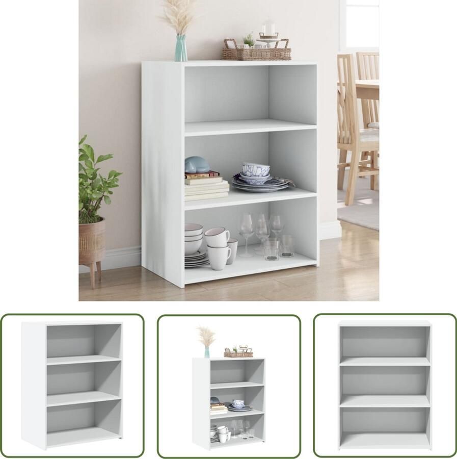 The Living Store Dressoir 70x41x93 cm bewerkt hout wit Dressoir Houten Dressoir Witte Dressoir Vintage Dressoir Scandinavisch Dressoir