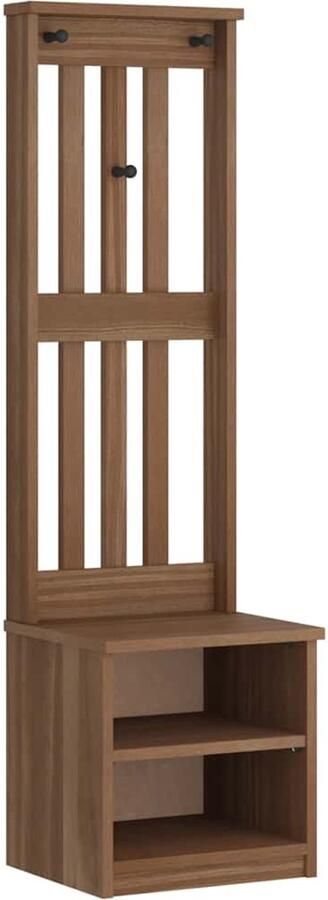 VidaXL Halboom SANDNES 45x40x159 5 cm massief grenenhout Halstandaard Houten Halstandaard Grenshouten Halstandaard Vintage Halstandaard Industriële Halstandaard