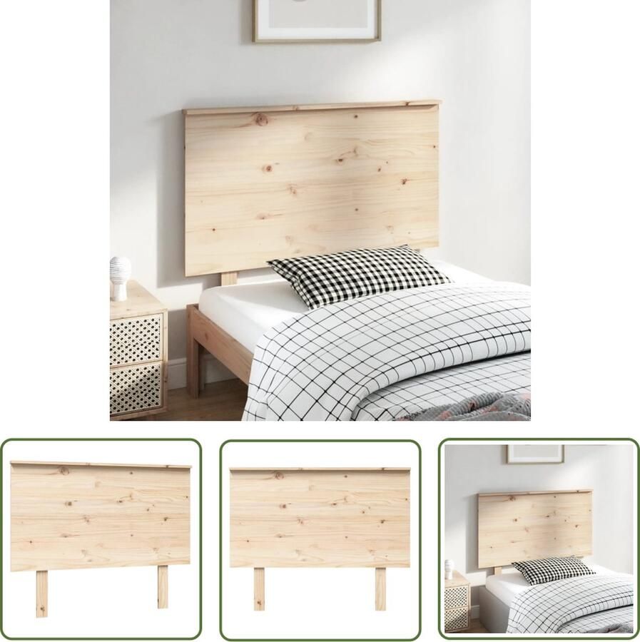 The Living Store Hoofdeinde Houten 104 x 6 x 82.5 cm Rustieke uitstraling Hoofdboard Houten Hoofdbord Hoofdeinde Rustic Decor Vintage Stijl