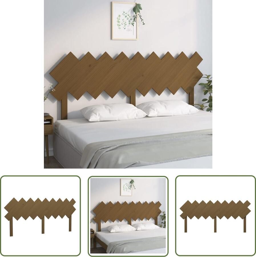 The Living Store Rustiek Houten Hoofdeinde 178 x 3 x 80.5 cm Massief Grenenhout Hoofdboard Houten Hoofdbord Hoofdeinde Rustic Decor Vintage Meubels