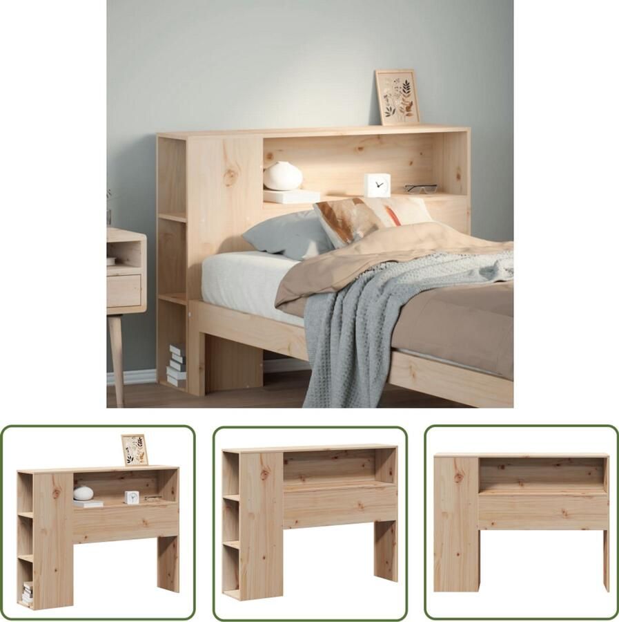 VidaXL Hoofdbord met opbergruimte 100 cm massief grenenhout Hoofdbord Houten Hoofdbord Massief Grenenhout Hoofdbord Met Opbergruimte Slaapkamersdecoratie