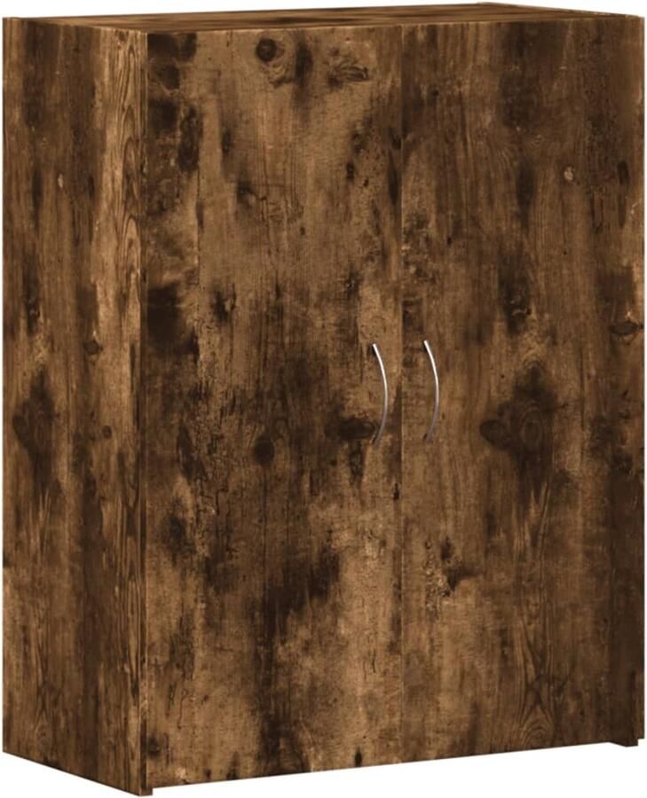 VidaXL Archiefkast 60x32x77 5 cm bewerkt hout gerookt eikenkleurig Archiefkast Houten Kast Kantoororganisatie Opslagruimte Boekenkast