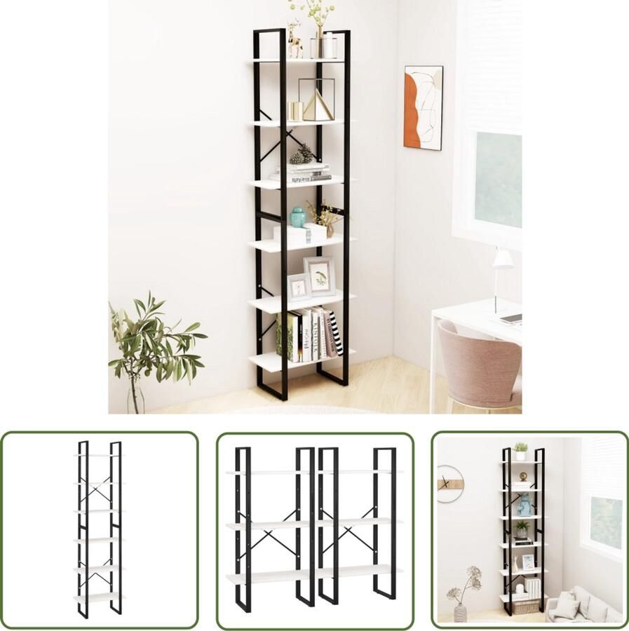 VidaXL Opbergrek 60x30x210 cm massief grenenhout wit Opbergrek Houten Kast Grenoble Hout Wit Kast Salontafel