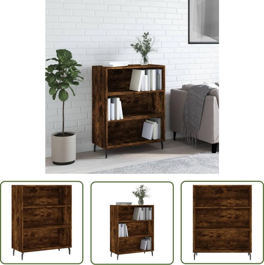 VidaXL Schappenkast 69 5x32 5x90 cm bewerkt hout gerookt eikenkleurig Schappenkast Houten Kast Bruine Kast Vintage Kast Living Room Furniture