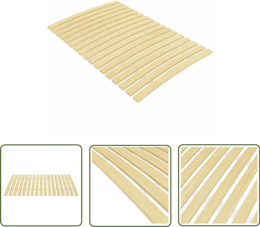 The Living Store Lattenbodem Populierenhout 200x80 cm Inklapbaar Geen montage 12 mm laten Robuust duurzaam Lattenbodem Houten Lattenbodem Populierenhouten Lattenbodem 80x200 Bedbodem