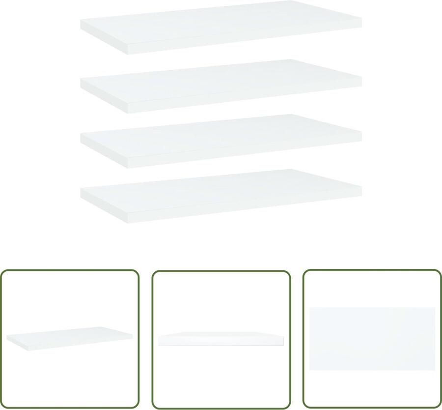 The Living Store Wandschappen 4 st 40x20x1 5 cm bewerkt hout wit Wandplanken Opbergruimte Houten Plank Wit Meubel Badkamer Accessoires
